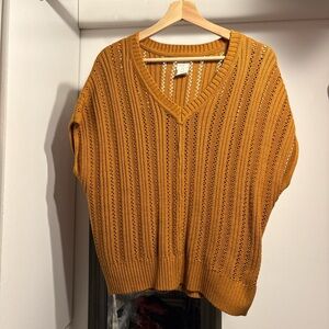 Joie Mustard V-Neck Sweater